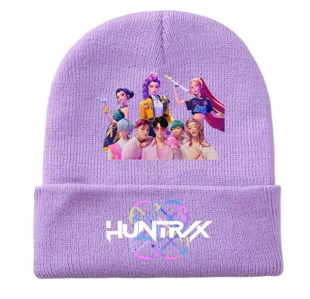 1pc N Hunter S Character-Printed Knitted Hats & Thermal Lined Caps - Thermal Warm Winter Headwear, Soft Breathable Knit Fabric, Fade-Resistant IP Print, Elasticized Cuff For Secure Fit, Anti-Pilling Lining, Ideal For Teenagers & Young Adults (Male & Femal