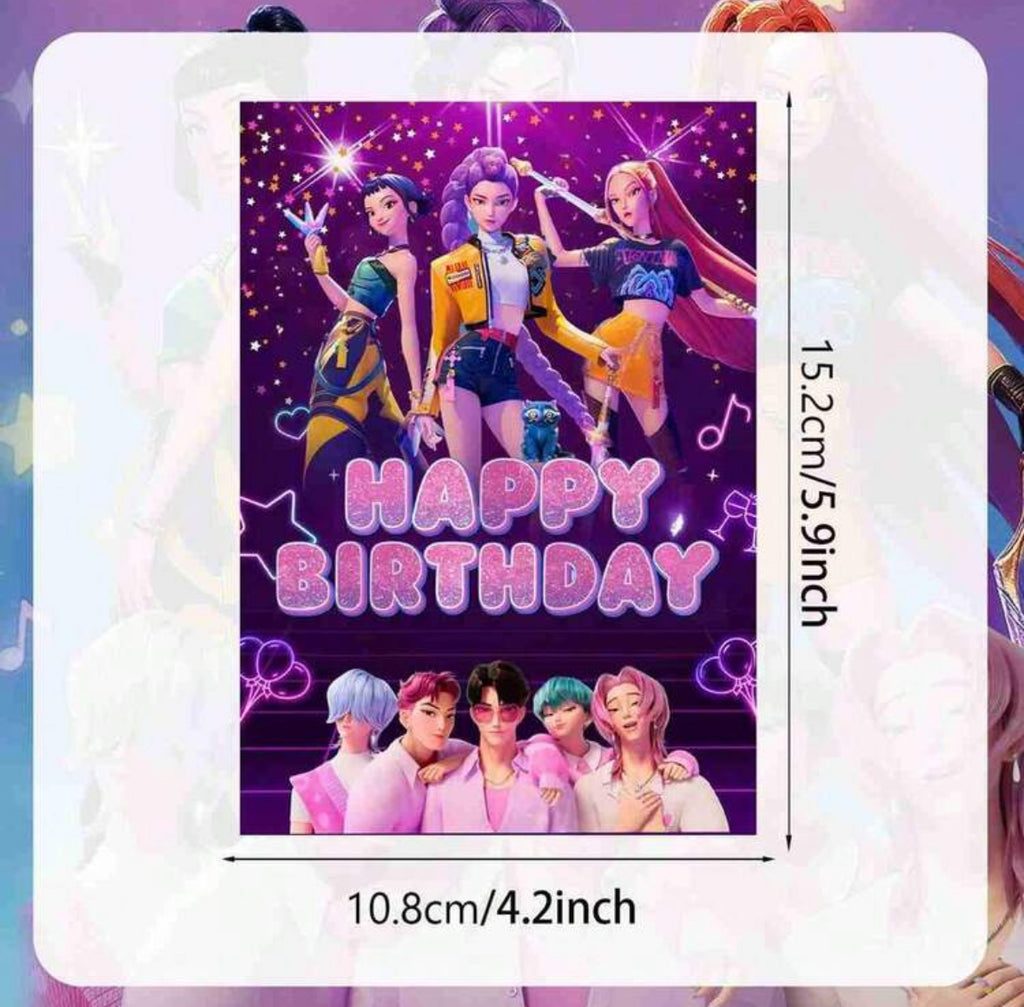 12pcs Hot Anime Merchandise, Witch Hunter Birthday Party Invitation Card, Purple Letter Sticker, Scene Decoration Set, Party Supplies, Gifts For Friends And Family, Random Styles