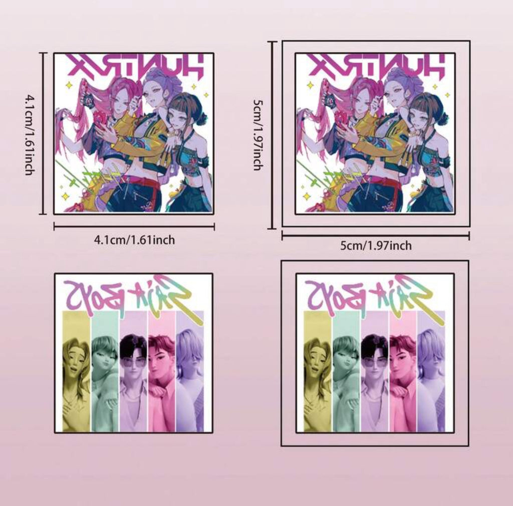 1set/20pcs K-POP Witch Hunt Group Tattoo Stickers, Children's Cartoon Cute Temporary Arm Decoration Tattoo Stickers